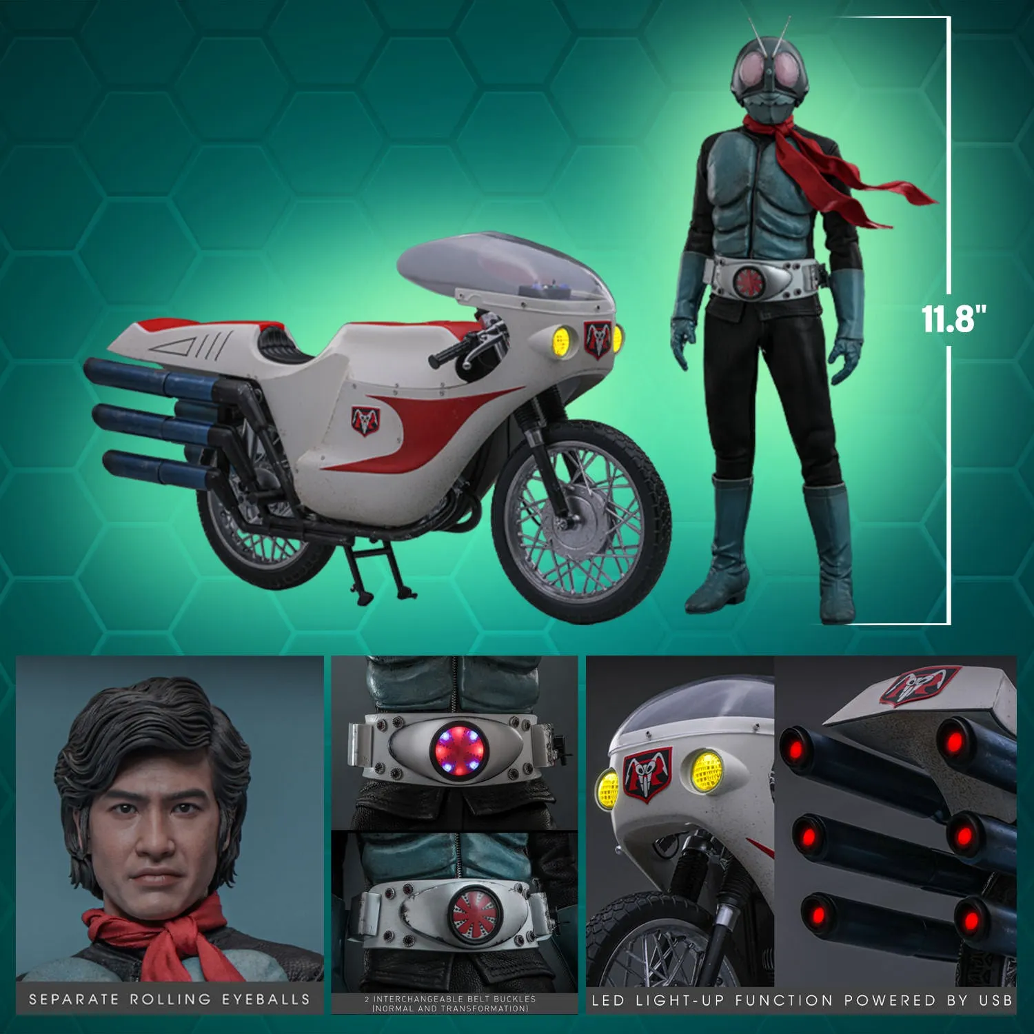 Hot Toys - TMS148 Kamen Rider No. 1 and Cyclone  1/6th Scale Collectible Figure Set