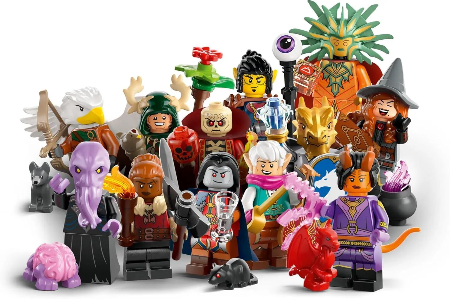 LEGO 66765 Minifigures Dungeons & Dragons 6 Pack, Collectible Toy Figures Including Tiefling Sorcerer and Gith Warlock, Party Favors for Kids or Adult Fans